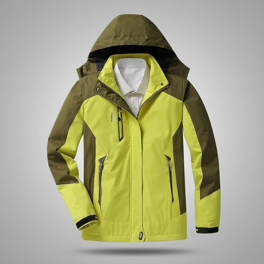 veste randonnée femme imperméable et respirante Jaune / M