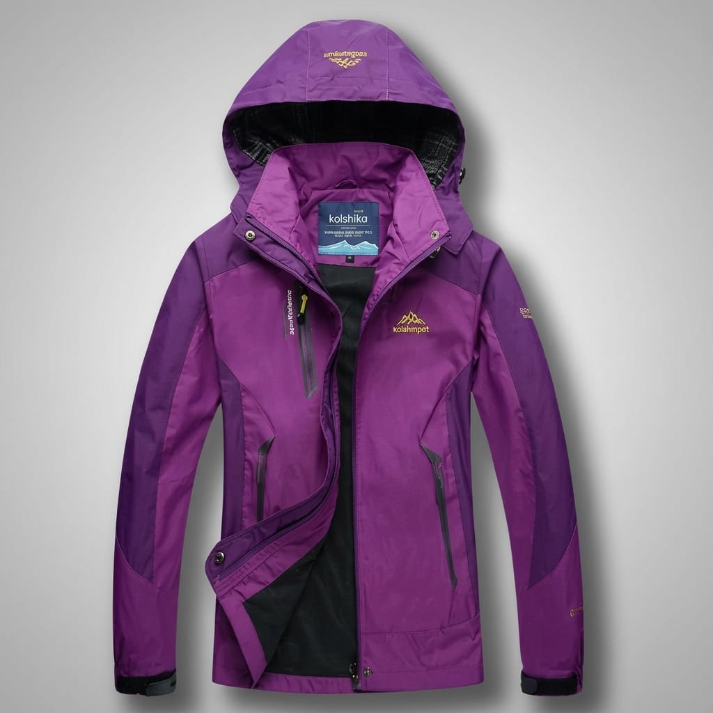veste randonnée femme imperméable et respirante Pourpre / M