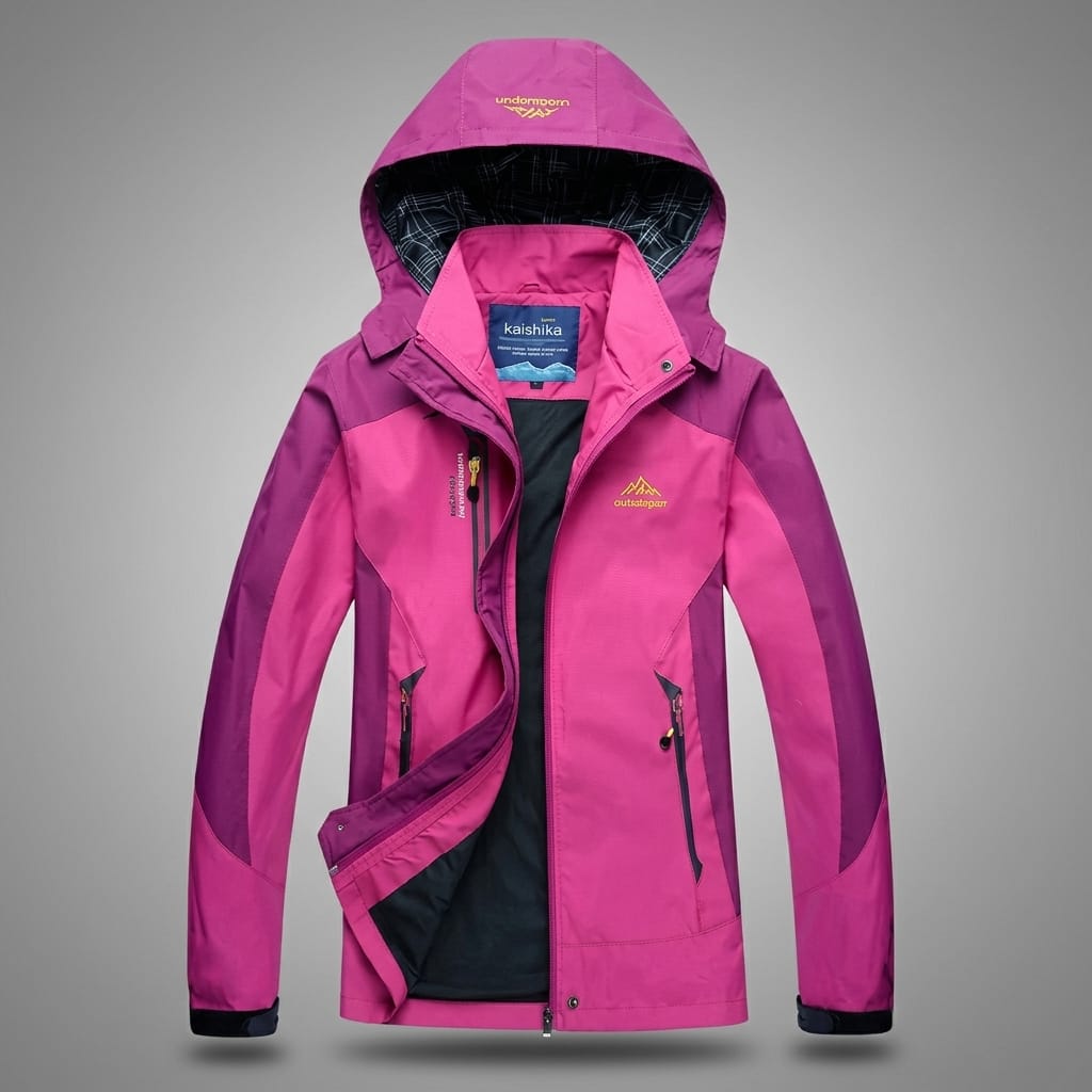 veste randonnée femme imperméable et respirante Rose / M
