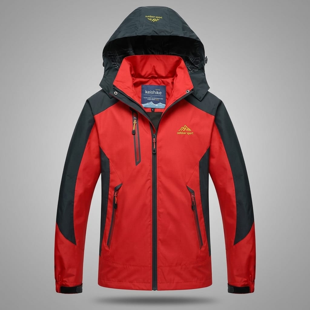 veste randonnée femme imperméable et respirante Rouge / M