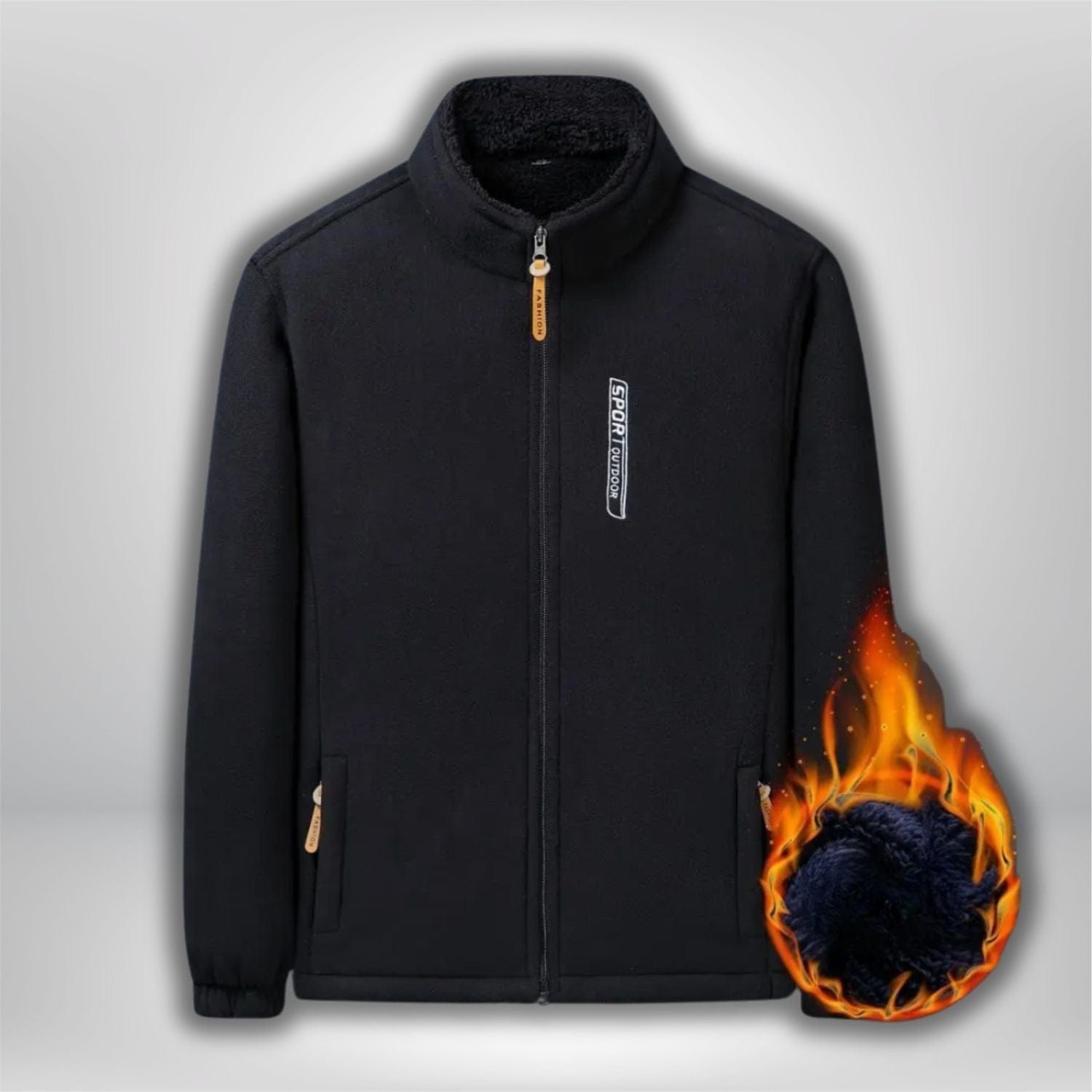 veste randonnee homme polaire | HikingHavens® Noir / XL  40-50KG