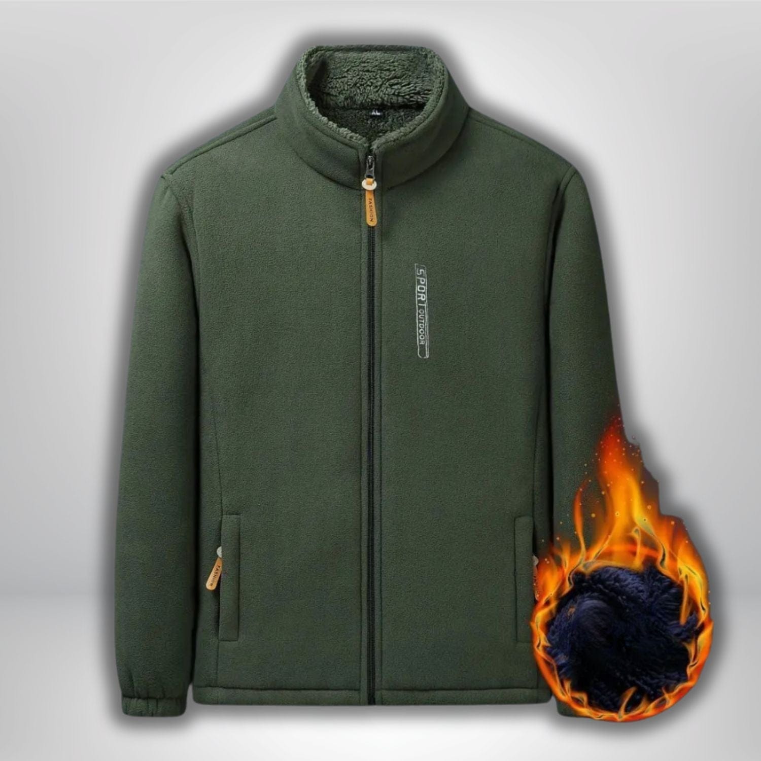 veste randonnee homme polaire | HikingHavens® Vert militaire / XL  40-50KG