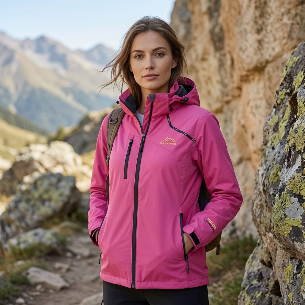 Veste softshell femme randonnée Rose Rouge / M