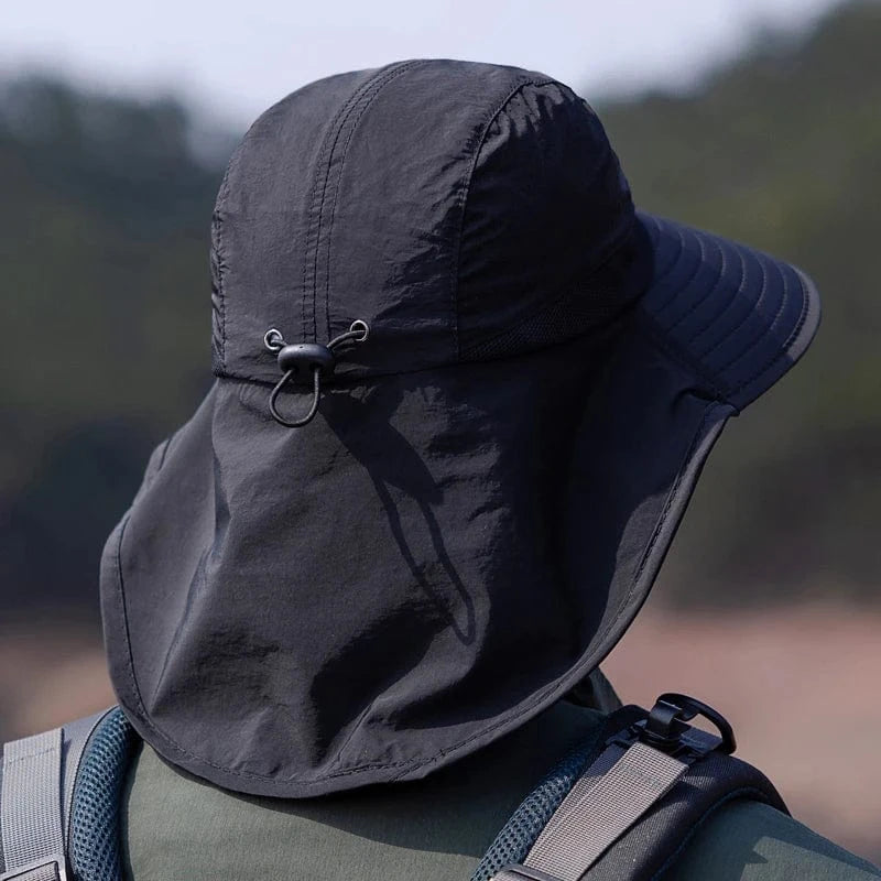 Xinbaoguan 100% polyester 9249 summer men's and women's large brimmed shawl fisherman hat quick drying breathable sunshade hat