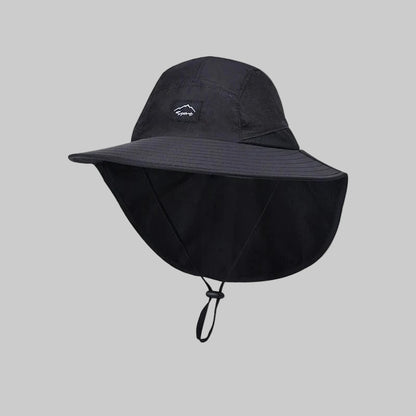 Xinbaoguan 100% polyester 9249 summer men's and women's large brimmed shawl fisherman hat quick drying breathable sunshade hat Black / One Size