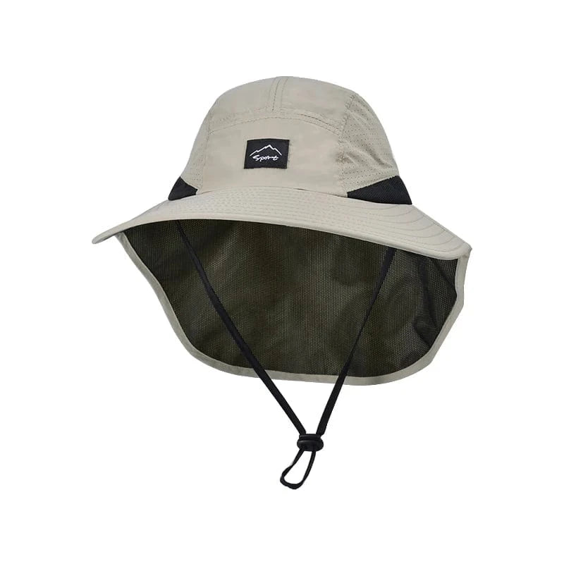 Xinbaoguan 100% polyester 9249 summer men's and women's large brimmed shawl fisherman hat quick drying breathable sunshade hat Khaki / One Size