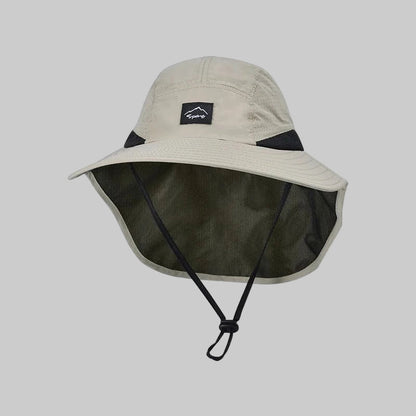Xinbaoguan 100% polyester 9249 summer men's and women's large brimmed shawl fisherman hat quick drying breathable sunshade hat Khaki / One Size