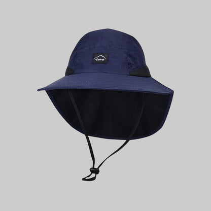 Xinbaoguan 100% polyester 9249 summer men's and women's large brimmed shawl fisherman hat quick drying breathable sunshade hat Navy blue / One Size